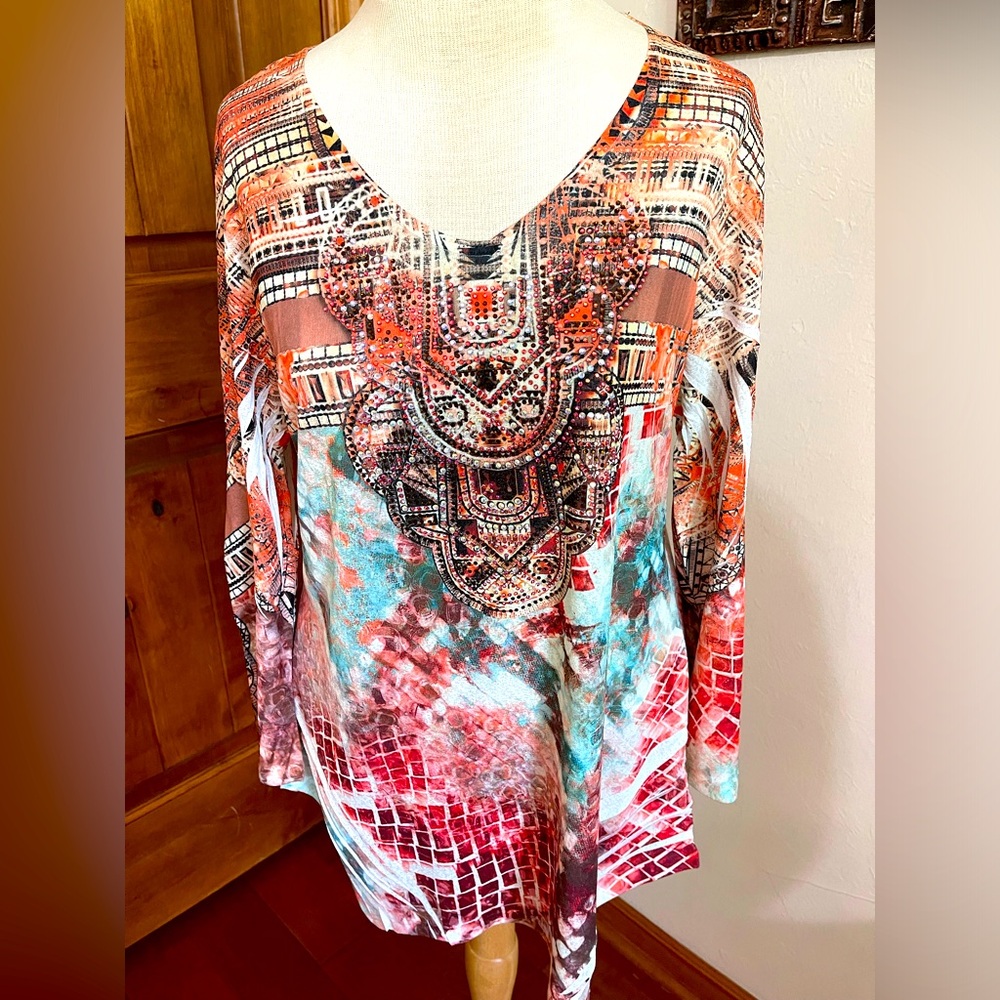 Reba Shark Bite Hem Top